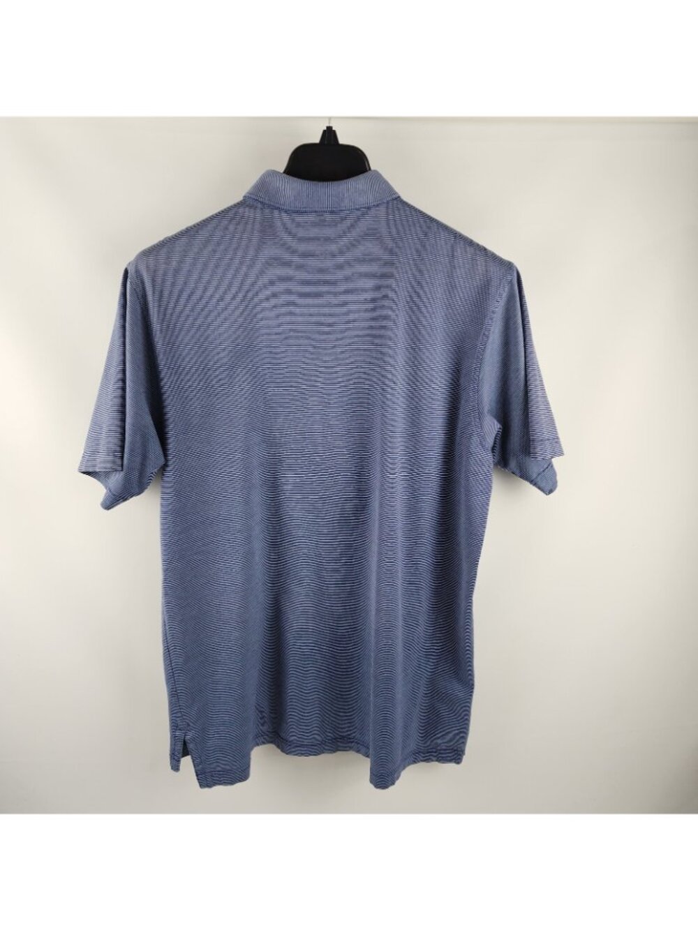 Peter Millar Shirt Mens Large Blue Multi Striped S/S Golf Polo Arm Logo - Picture 2 of 6